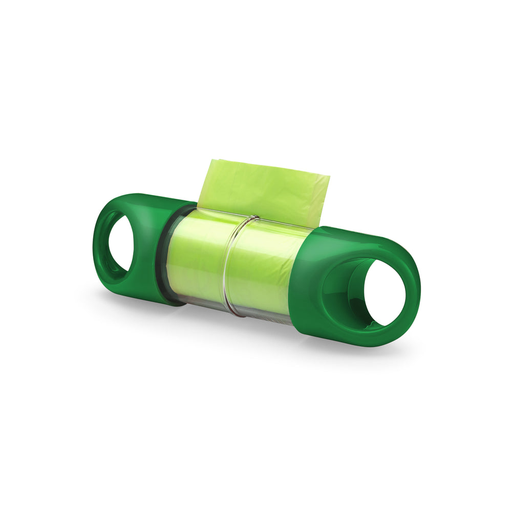 Green LOOP poop bag holder on white#color_green