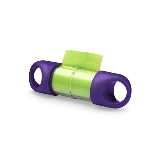 Purple LOOP poop bag holder on white#color_purple