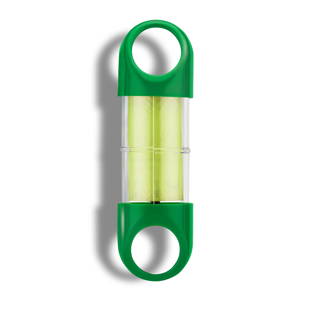 Green LOOP poop bag holder on white background#color_green