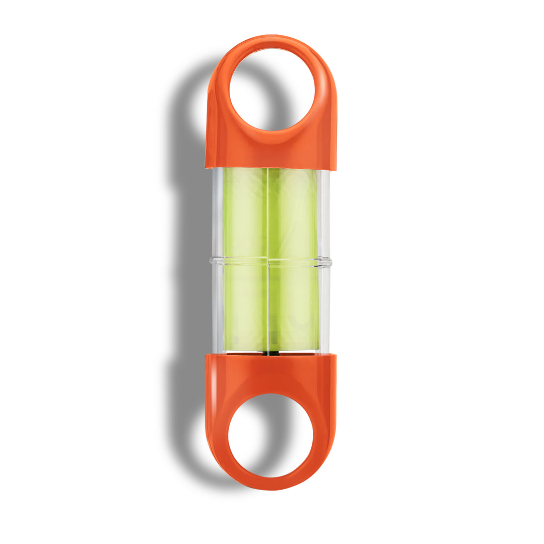 Orange LOOP poop bag holder on white background#color_orange