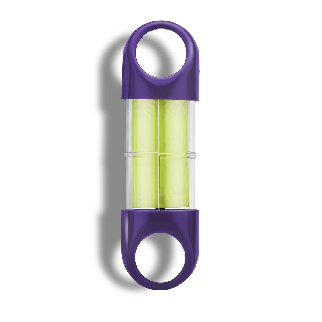 Purple LOOP poop bag holder on white background#color_purple