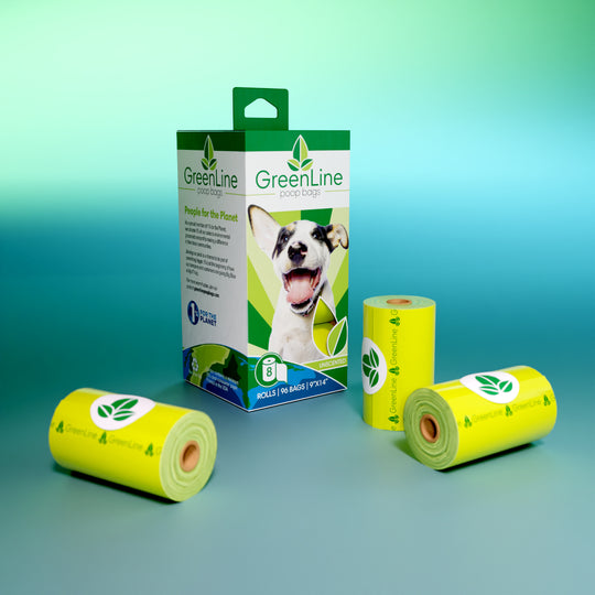 GreenLine Dog Poop Bags - 8 Roll Pack
