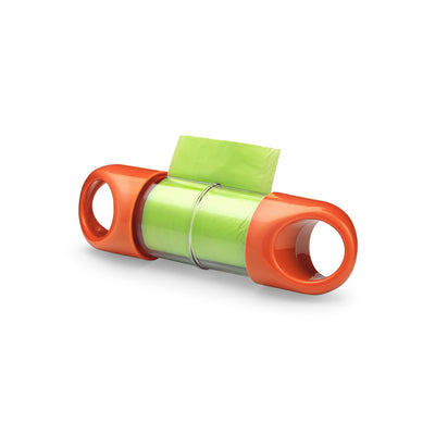 Orange LOOP poop bag holder on white#color_orange