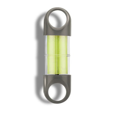 Gray LOOP poop bag holder on white background#color_gray